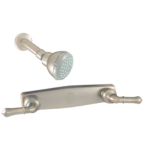 Empire Brass U-YNN59N RV Tub/Shower Diverter w Teapot Handles and Shower Head-8", Brushed Nickel U-YNN59N - main